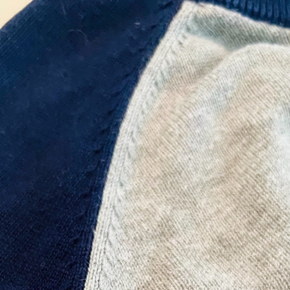 Crewcuts Navy & Gray Colorblock Baseball Crewneck Sweater  - CUTE! - Picture 4 of 7